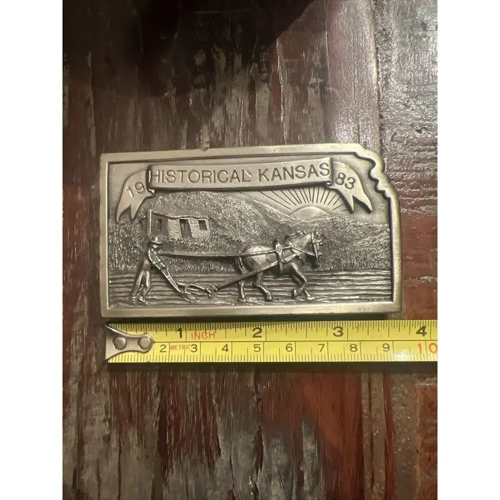 VTG Limited Edition Belt Buckle Historical Kansas Series 1983 # 157/500